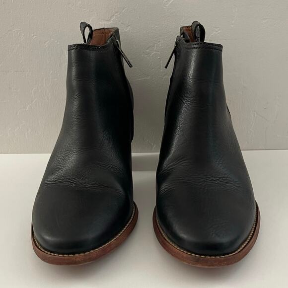 Madewell Billie Leather Ankle Boots Minimalist Quiet Luxury F5044 Black Size 8.5 - Picture 4 of 14